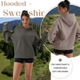 thumbnail image 4 of OQQ Women's Hooded Pullover Sweatshirt - Long Sleeve - Fashionable Fall/Winter Top with Front Pockets Design, 4 of 7