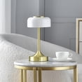 thumbnail image 2 of Better Homes & Gardens Portable Milk Glass Table Lamp, Rechargeable, 2 of 15