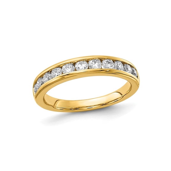 3/4 Carat (Ctw VS1-VS2, D-E-F) Lab-Grown Diamond Wedding Band Ring in 14K Yellow Gold for Women