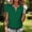 Army Green, variant on Women's Half Zip Polo Shirt Short Sleeve Stand Collar Casual Golf Top