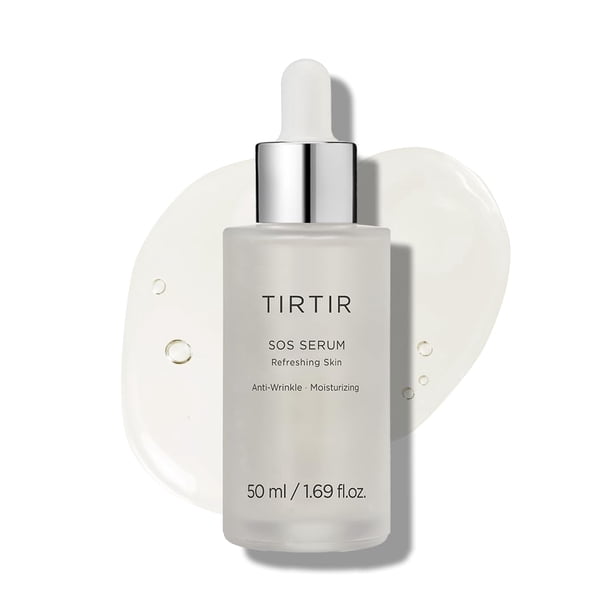 TIRTIR Serum facial Coreano 50 ml - Suero Hidratante con Acido Poliglutámico y Extracto de Hamamelis - Serum Antiarrugas y Calmante para piel seca o sensible - Skincare coreano