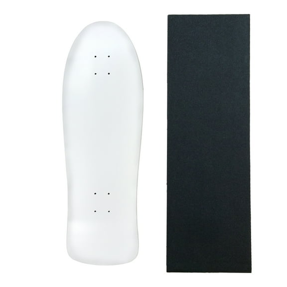 Moose Skateboards Old School 10" x 30" White Blank Skateboard Deck with Grip