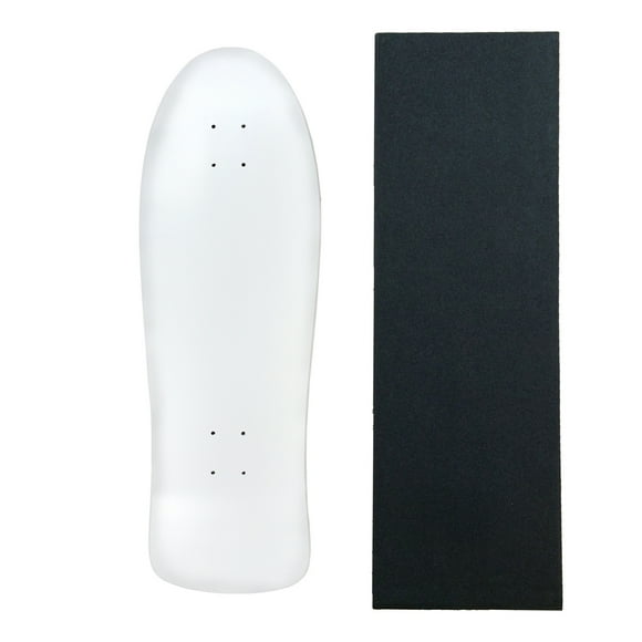 Moose Skateboards Old School 10 Pouces x 30 Pouces Planche de Skateboard Blanche avec Grip