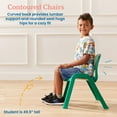 thumbnail image 3 of ECR4Kids Plastic Stackable SitRight Chair, 11in, Classroom Furniture, Green, 4-Pack, 3 of 9