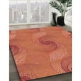 thumbnail image 2 of Ahgly Company Indoor Square Patterned Construction Cone Orange Area Rugs, 7' Square, 2 of 6