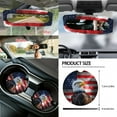 thumbnail image 5 of Jeiento Eagle Car Seat Covers Full Set with Steering Wheel Cover Safe Belt Pads Handbrake Cover Set Coasters Garbage Bin Rear View Mirror Cover American Flag Center Console Cover 14PCS Auto Accessory, 5 of 7