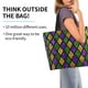 thumbnail image 2 of Balery Mardi Gras Shiny Green Purple Bolsa Tote Estilo Estético con Cremalleras, Bolsa de Hombro, Bolsa de Compras Grande y Plegable, 2 of 8