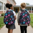 thumbnail image 4 of Xoenoiee Colorful Dog Paw Pattern Backpack for Girls Teenager School Bag with Handle, Portable Kids School Bookbags Casual Daypack with Zipper Pocket for Camping Outdoor Travel Sports, 4 of 7