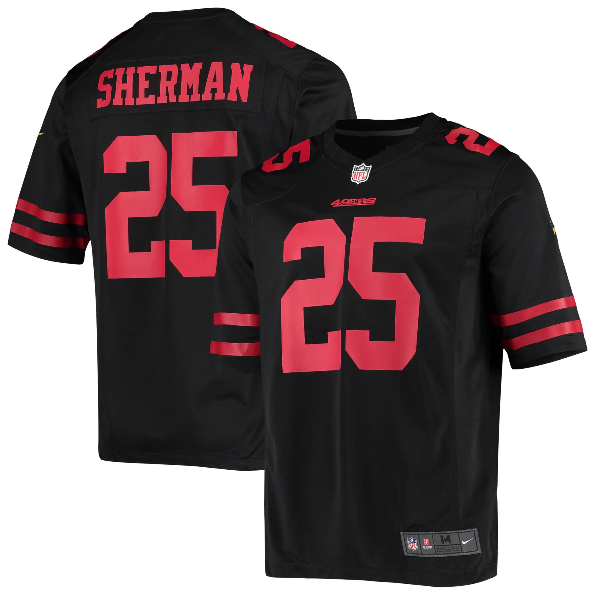 Richard Sherman San Francisco 49ers Nike Game Player Jersey - Black - Walmart.com