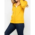 thumbnail image 4 of A2Y Women's Causal Basic Simple Zip Up Hoodie Sweat Jacket Mustard M, 4 of 5