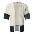 thumbnail image 4 of Mens Join Together Style National Style Retro Hanfu Japanese Loose Cardigan Coat, 4 of 6