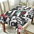 thumbnail image 4 of GZHJMY Graffiti Rectangle Tablecloth, Waterproof Stain Wrinkle Resistant Washable Polyester Table Cover for Picnic Dinner Holiday Kitchen Party Decor, 60 x 108 in Home Decor, 4 of 7