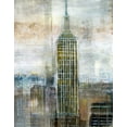 thumbnail image 2 of Nan 26x32 Gold Ornate Wood Framed with Double Matting Museum Art Print Titled - City Contrast, 2 of 4