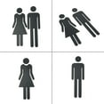 thumbnail image 2 of Panneau de Porte pour Toilettes Hommes et Femmes, Salle de Bain, Toilettes, WC, Plaque Autocollante, 2 of 10