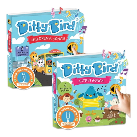 Ditty Bird Ditty Bird - Children's and Action Songs Books - Set of 2