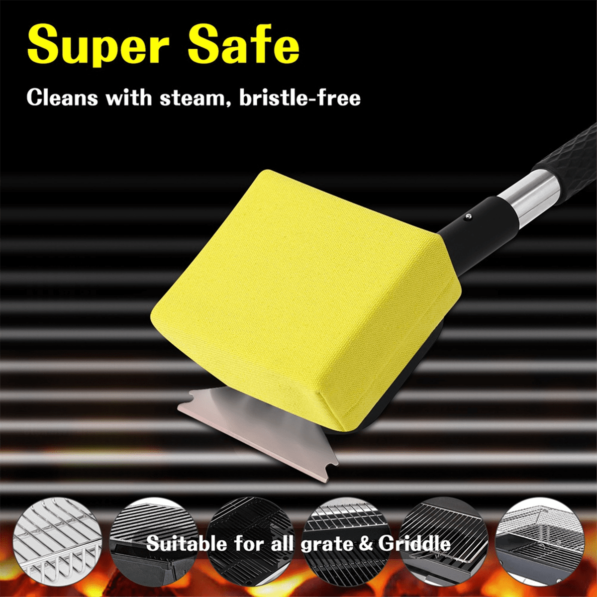 Outdoor Grill Brush, Safe Steam Cleaning Grill for All Grill Types, Grill Cleaner Scraper BBQ Brush, BBQ Accessories