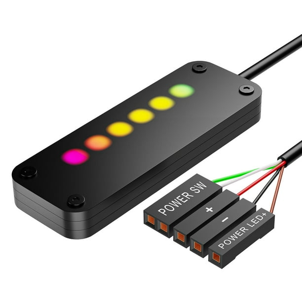 Interruptor de ordenador de escritorio CUTICAT botón de encendido de la computadora con Cables Control LED 2M