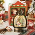 thumbnail image 6 of SLYNSHome Christmas Snow Globe Lantern Decorations Xmas Gifts,Vintage Glittering Night Light Holiday Party Gifts - Brown, 6 of 7