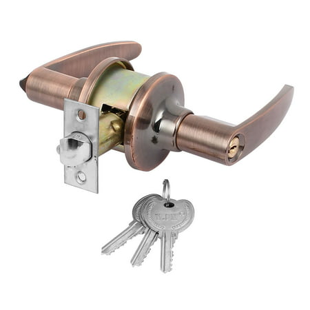Front Entry Lever Handle Knob Door Locks with keys Leverset Lockset Copper (Best Front Entry Door Locks)