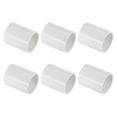 thumbnail image 1 of Uxcell 6 Pack 1.26 pulgadas Adaptador de acoplamiento de tubo de cloruro de polivinilo blanco para uso en interiores y exteriores, 1 of 6