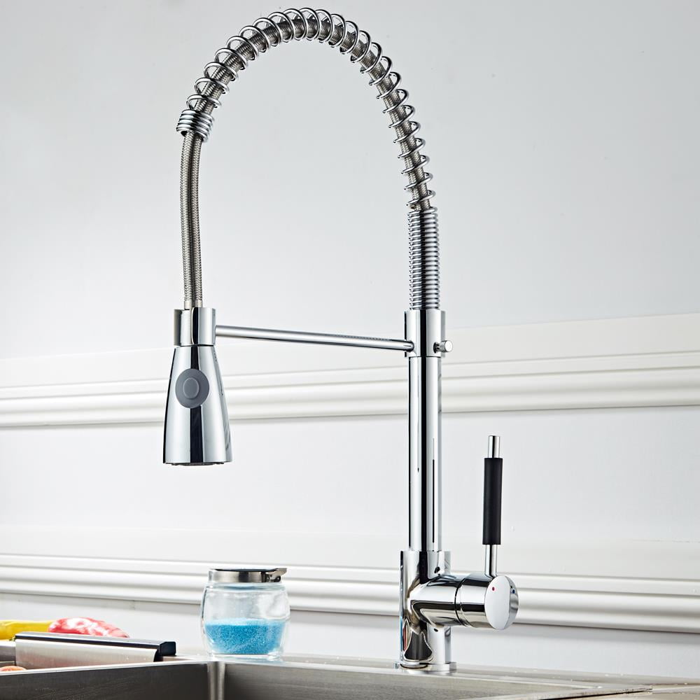 Zimtown Copper Double Handle Pull Down Sprayer Spring Kitchen Faucet, Kitchen Sink Faucet Zimtown Copper Double Handle Pull Down Sprayer Spring Kitchen Faucet, Kitchen Sink Faucet