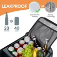 thumbnail image 3 of Organizador de Cajuela HEYTRIP Grande con Bolsa Térmica 105L Gris, 3 of 7