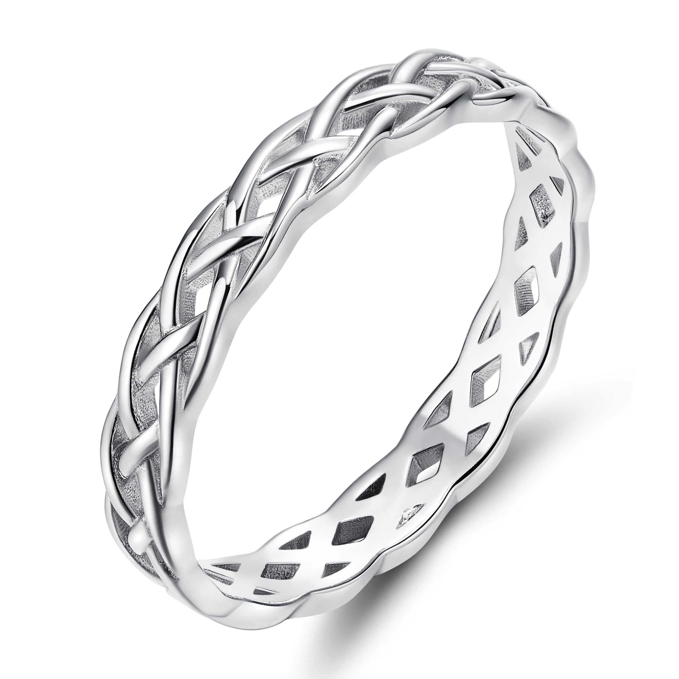 Celtic Knot Twist  Band Ring Genuine Sterling Silver Clearance Price 
