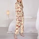 thumbnail image 3 of Balery Red Wine Conjunto de Pijama con Estampado para Mujer, Conjunto de Dos Piezas con Manga Larga, Ropa de Dormir Suave con Bolsillos, Pijamas Cómodos-XX-Large, 3 of 7