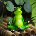 thumbnail image 3 of AMERTEER Green Frog Statue Yoga Frog Garden Decor Statues, 3 of 15