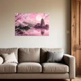 thumbnail image 4 of ZHONGYUTONG Japanese Wall Art Pink Cherry Blossom Pictures for Bedroom Japan Landscape Poster Prints Sakura Canvas Painting Framed Ready to Hang (12.00" x 18.00"), 4 of 4