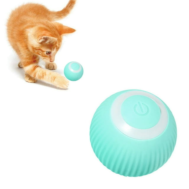 Pelotas interactivas para gatos, recargables por USB, automáticas, con luz LED