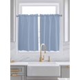 thumbnail image 2 of Tier Curtains 45 Inches Long, Pure Light Blue Window Treatment Curtain Drapes, Simple Solid Color Window Half Privacy Curtains for Bedroom Bathroom, 42"x45", 2 Panels, 2 of 7