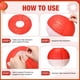 thumbnail image 3 of Faroles de papel Honoson, 9 unidades, rojo y blanco, 20-30 cm, 3 of 3