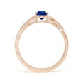 thumbnail image 2 of Angara Natural 0.85 Ct. Blue Sapphire with Diamond Infinity Ring in 14K Rose Gold for Women (Ring Size: 11.5), 2 of 12
