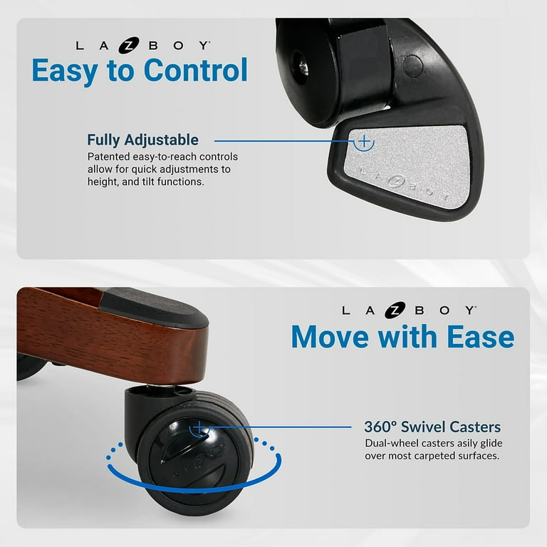 STAPLES La-Z-Boy Bradley Bonded Leather Executive Chair, Chestnut