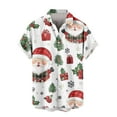 thumbnail image 5 of Muscularfit White Tshirts Print Funny Christmas T Shirt Short Sleeve Button Up Collared Men's Novelty Shirts,XL, 5 of 6