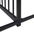 thumbnail image 5 of Twin Size House Platform Beds, Metal Double Shared Size Beds, Montessori Floor Bed, Two Shared Beds with Roof for Teens, Boys & Girls (Black), 5 of 9
