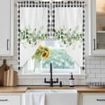 thumbnail image 6 of Green Eucalyptus Leaves Swag Valances for Windows, Kitchen Curtains 36 Inch Length 2 Panels Set, Modern Art Farmhouse Plaid Short Curtains for Small Windows Rod Pocket Cafe Curtains Drapes 28"x36", 6 of 8