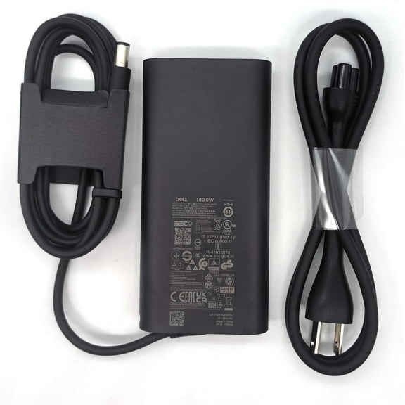 Dell 180W Barrel 7.4mm GAN Laptop Charger, Precision 7680 7670 7770 7780 AC Adapter, Black, HA180PM210
