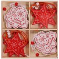 thumbnail image 1 of Coxeer Christmas Tree Decoration Wooden 12PCS Hanging Embellishments Xmas Tree Ornament, 1 of 10