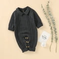 thumbnail image 3 of Knitted Rompers with Buttons for Toddlers, Girls, Boys, 3-24 Months, 3 of 10