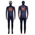 thumbnail image 2 of Spider-man: Across The Spider-verse Cosplay Costume For Adults, Spiderman Miles Morales Jumpsuit Playsuit Halloween Party Fancy Dress, 2 of 4