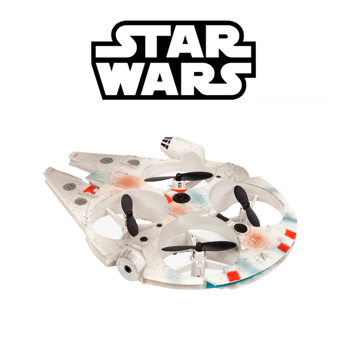 World Tech Toys: Star Wars Mandalorian Flying Figure Helicopter & Millennium Falcon Drone, 2 Piece