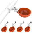 thumbnail image 2 of 5pc Large Automatic Chicken Waterer Cups with 1/2" PVC Tee Fittings Chicken Water Cups Chicken Water Feeder for Chicks Goose Turkey Poultry Waterer Feeder Kit, 2 of 8