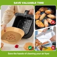 thumbnail image 2 of Tocozy Air Fryer Liners, 150 Pieces Unbleached Parchment Paper Liners 8 Inch Square, Food Grade, Non-Stick and Oil Proof Airfryer Liners for Chefman COSORI T-FAL Ninja 5-8 Quart Square Air Fryer, 2 of 7