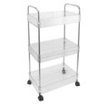 thumbnail image 1 of Slim Storage Cart, 3 Tier Kitchen Storage Rack, Multifunctional Mobile Shelving Unit for Bathroom Laundry Room Narrow Places, Storage Trolley for Kitchen, Office, Bathroom, 1 of 8