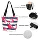 thumbnail image 4 of Balery Pink Flamingos Bolsa de Hombro con Diseño, Bolsa Grande y Duradera, Bolsa Versátil para Compras, 4 of 6