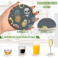 thumbnail image 3 of Fruit Skeleton 6 Pcs Drink Coasters with Holder Absorbent Coasters Woven Coasters for Drinks Table Desk Protection Home Decor, 3 of 7
