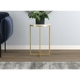 thumbnail image 3 of Safdie & Co. 15.55"D Round Marble Accent Table in Gold Metal, 3 of 4