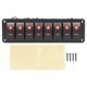thumbnail image 1 of 8 Position Rocker Switch Panel, LED Backlit, On/Off Switch, Waterproof, Overload Protection, Pre-Wired, for Car, RV, Bus, Boat, Red, 1 of 2